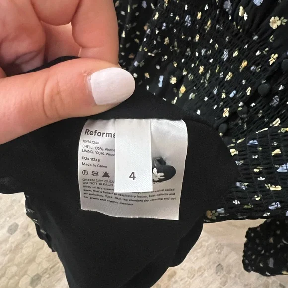 Reformation Floral Long-Sleeved Mini Dress - Picture 3 of 3